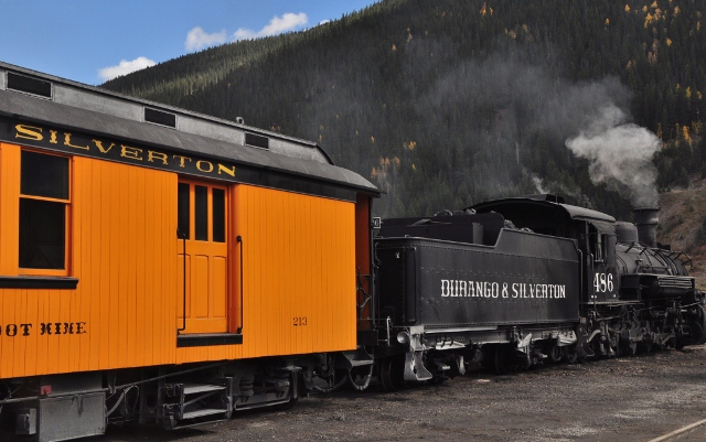 the Durango-Silverton locomotive